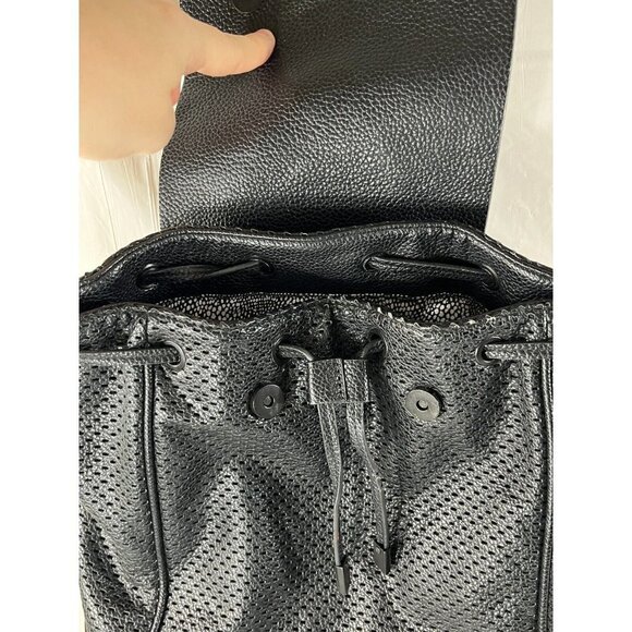 STEVE MADDEN Black Backpack Perforated - Picture 8 of 15
